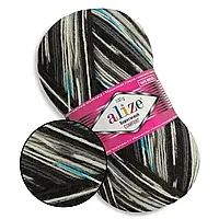 Пряжа Alize Superwash   №7650 Різнокольорова