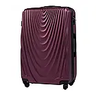 Валіза дорожня 95 л з розширенням Wings 304 L abs пластик на колесах, висувна ручка, кодовий замок, чорна, фото 3