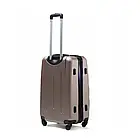 Валіза дорожня 95 л з розширенням Wings 304 L abs пластик на колесах, висувна ручка, кодовий замок, чорна, фото 10