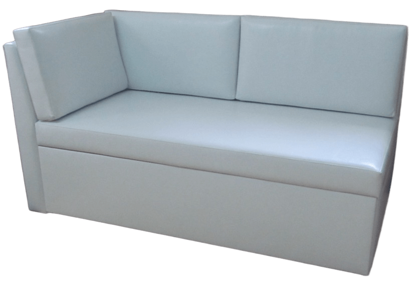 Диван для кухні зі спальним місцем і подушками White, білий, фото 1