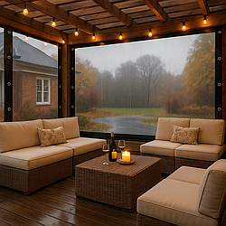 Тент для навісу прозорий 3х5 м, 160 мкм. Накриття для навісу, прозорий навіс, тент накриття -UKMarket-