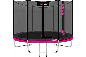 Батут THUNDER OUTSIDE PRO з зовнішньою сіткою 8 футів 244 см чорно-рожевий OUTSIDE-PRO-8FT-PINK