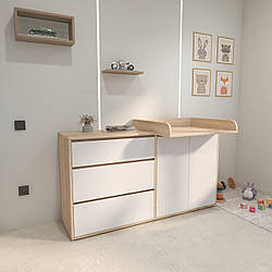 Пеленальній комод Дрім дуб сонома+білий