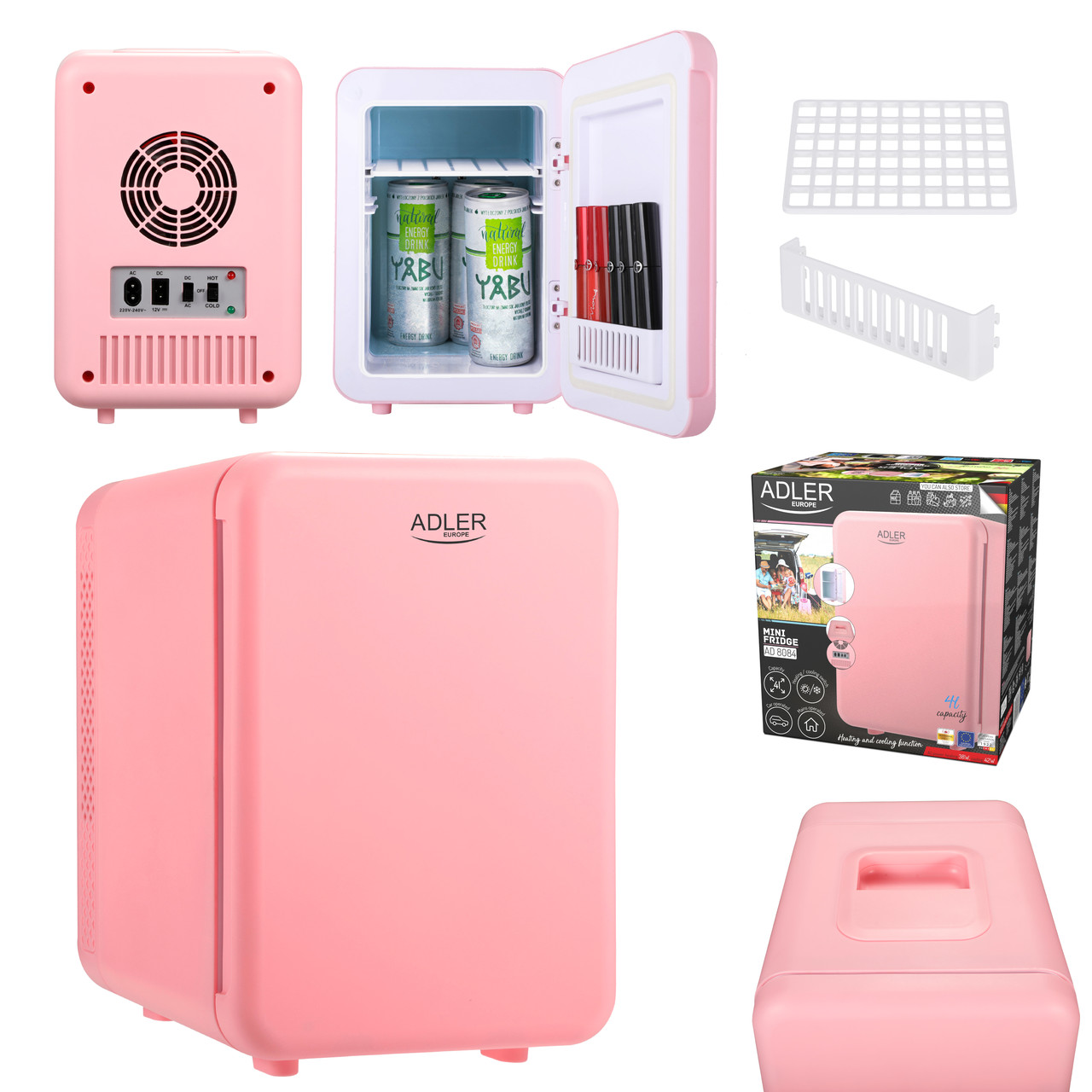 Міні‑холодильник Adler AD 8084 — 4 л, функція охолодження/нагріву, AC/DC, фото 1