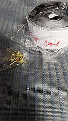 Москітна капронова сітка на стрічці липучці 5 м+12 кнопок штора на двері 15 магнітах 100 х 210 см сіра