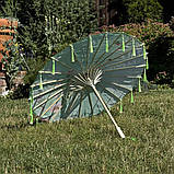 Парасолька для фотосесій зелена з китицями | китайська традиційна парасолька Свіжість, фото 2