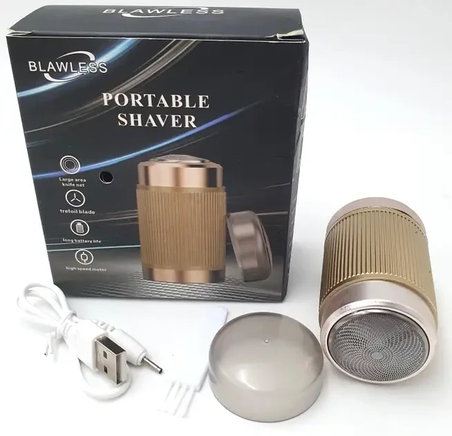 Акумуляторна міні бритва FACE MASSAGE епілятор електробритва USB бездротова BLAWLESS Shaver HX-305, фото 1