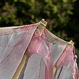 Рожева літня парасолька від сонця зі стрічками для фотографій Літній день, фото 7