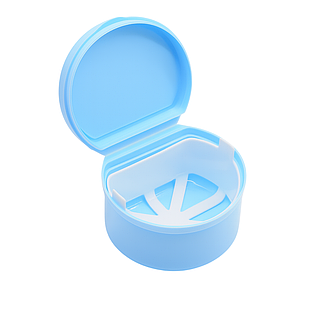 Бокс для зубних протезів з корзиною, JD СИНІЙ