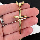 Хрестик з нержавіючої медичної сталі з розп'яттям, фото 2