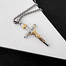 Хрестик з нержавіючої медичної сталі з розп'яттям, фото 3