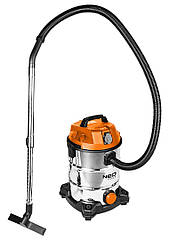 Tools Професійний пилосос, 1400Вт, 18 кПа, контейнер 30л, HEPA, колеса, 5.92кг Neo