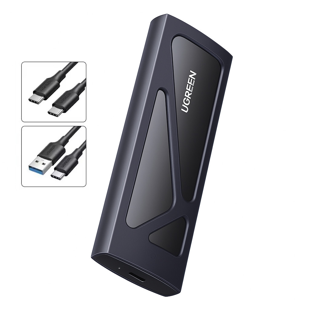 Зовнішній корпус кишеня для жорсткого диска SSD UGREEN CM578 M.2 NVMe Enclosure PCle 3.0 - USB 3.2 Gen 2 (чорний), фото 1
