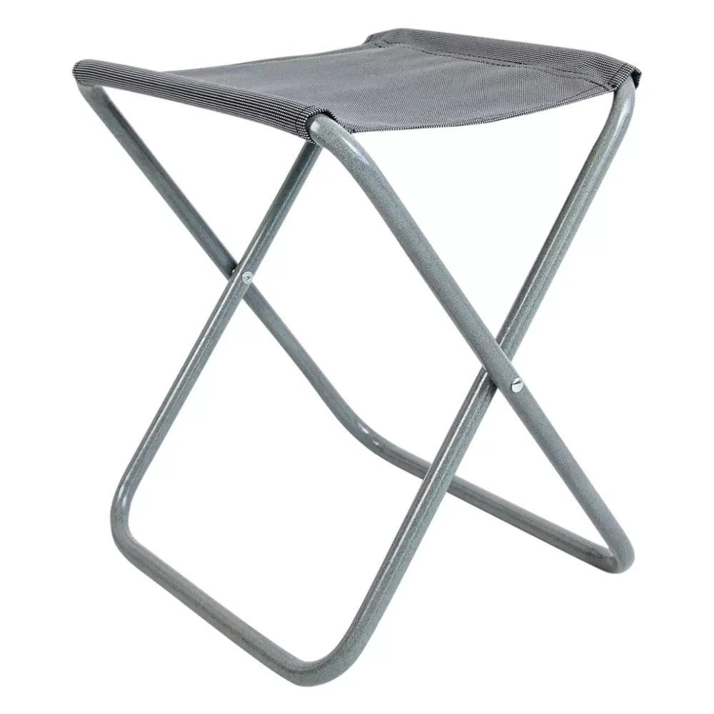 Стілець складаний Vitan Рибак Економ, сталь, поліестер, сірий меланж, легкий, компактний, для риболовлі та відпочинку, фото 1