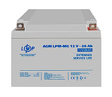 Акумулятор мультигель 12 В, Вольт, V, 26 А*год, А‧год, AH, для ДБЖ, джерело безперебійного живлення