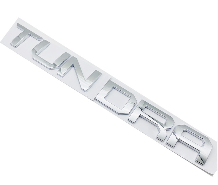 Емблема напис Tundra для Toyota хром 480х55мм пластик (на скотчі), фото 1