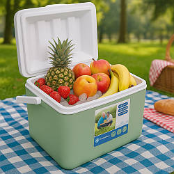 Сумка холодильник 6л (25,5×20×19,5см), Зелений / Велика термосумка / Термобокс для пікніка / Сумка термос