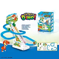 Іграшка трек гірка з фігурками динозаври музика зі світлом 867-12 на батарейках