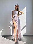 Вечірня сукня двійка корсет на бретелях і шнурівці та спідниця максі з розрізом (р. 42, 44) 66036057Е, фото 4