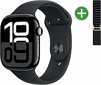 Смарт часы Smart Watch Series 10 H16 Pro AMOLED 46 mm 1 Gb memory iOS Android Glossy Black с 2 ремешками