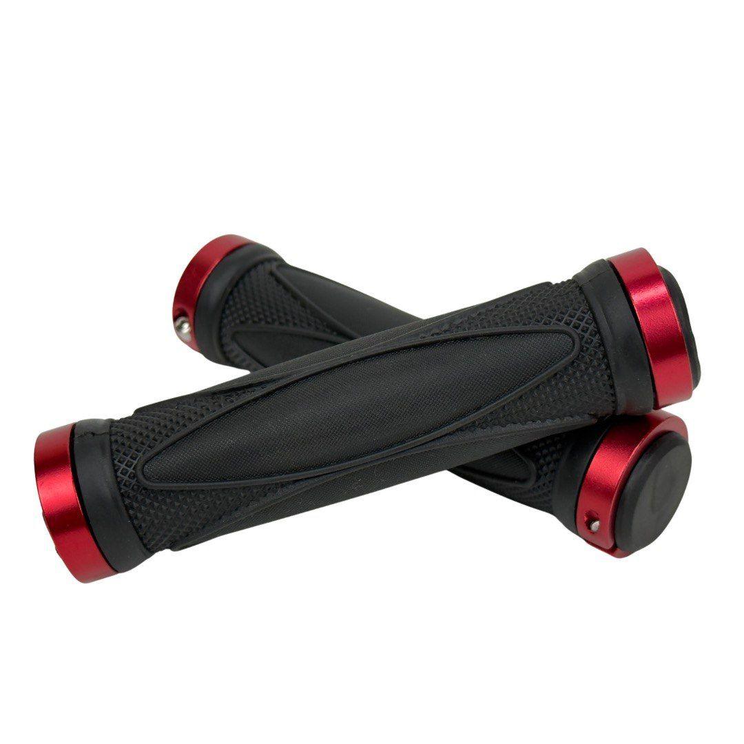 Гріпси на велосипед з червоним зажимом