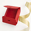 Коробка подарункова 80х80х35 мм, колір червоний, фото 2