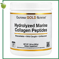 Гідролізовані пептиди морського колагену, без добавок, 200 г, California Gold Nutrition, США