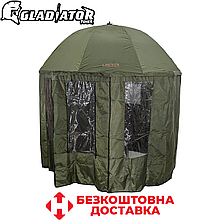 Парасолька намет для риболовлі зі стінами рибальський намет у формі парасольки GLADIATOR ОUT30 зелений висота 260 см