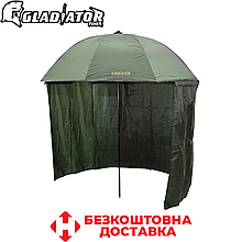 Парасолька намет для риболовлі рибальський намет у формі парасольки захисний GLADIATOR UT25 зелений висота 260 см