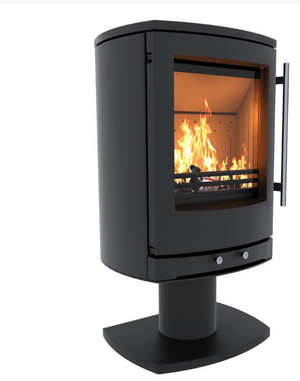 Чавунна дров'яна піч-камін Ravan Krono 8 кВт, фото 1