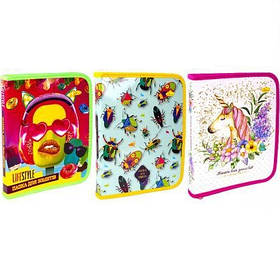 Тека для зошитів В5+ ламінована на змійці для дівчинки KNZ