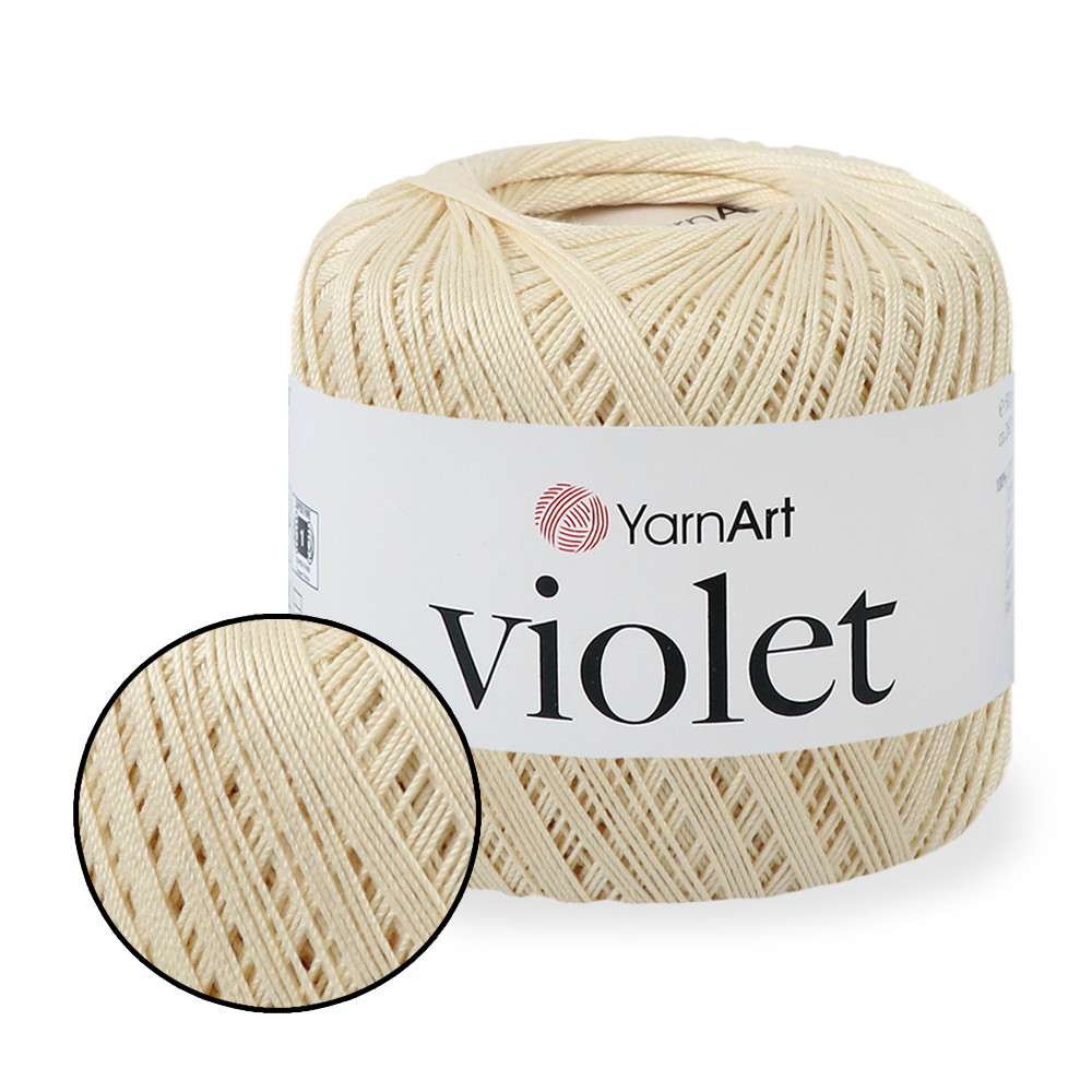 YarnArt Violet, №6194 Молочний, фото 1
