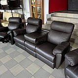 Шкіряний комплект меблів Реклайнер Німеччина, фото 5