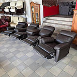 Шкіряний комплект меблів Реклайнер Німеччина, фото 8