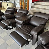 Шкіряний комплект меблів Реклайнер Німеччина, фото 7