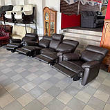 Шкіряний комплект меблів Реклайнер Німеччина, фото 3