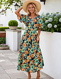 Плаття жіноче, яскраве, ошатне, літнє Віскоза М 46-48 р, фото 4