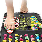 Масажний килимок з камінням 70х35 см / Ортопедичний аплікатор / Доріжка масажна для ніг і спини, фото 2