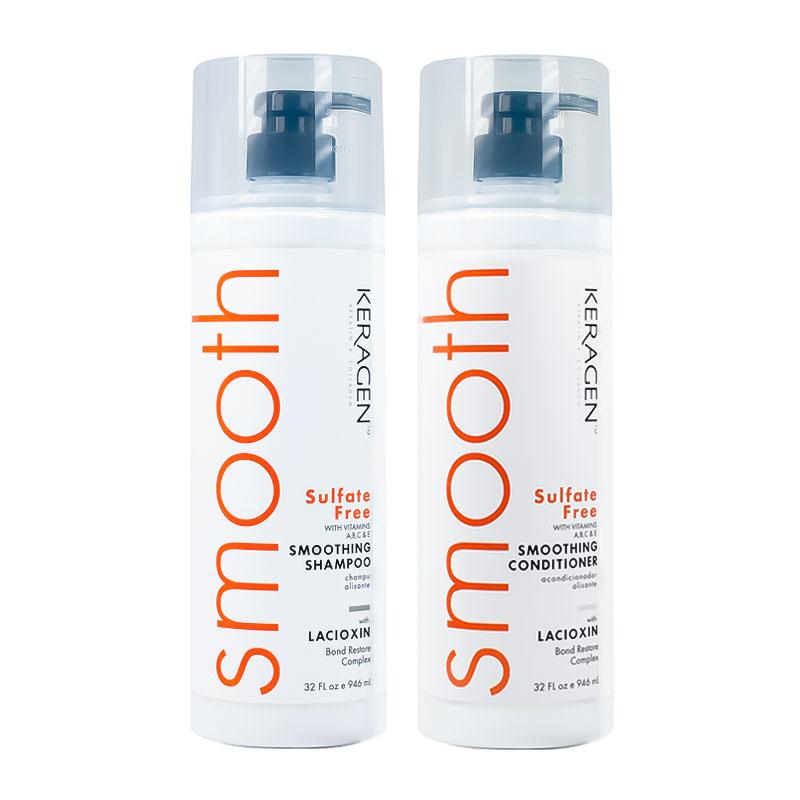 Набір Organic Keragen Smoothing безсульфатні шампунь і кондиціонер з кератином 2х946 мл