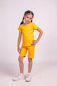 Дитячий комплект для дівчинки на літо рубчик