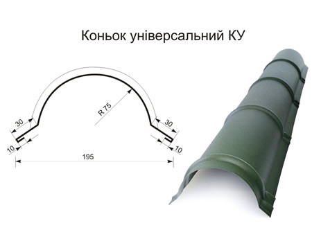 Коньок півкруглий(універсальний)