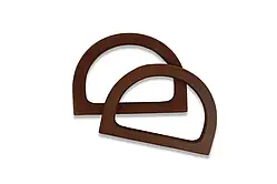Ручки для сумки, 12*8,5 см, дерево, коричневі, пара