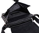 Чоловіча сумка зі шкірозамінника  302844 чорна, фото 4