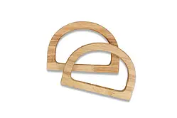 Ручки для сумки, 12*8,5 см, дерево, натуральна пара