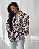 Жіночий стильний модний піджак чорно-білий