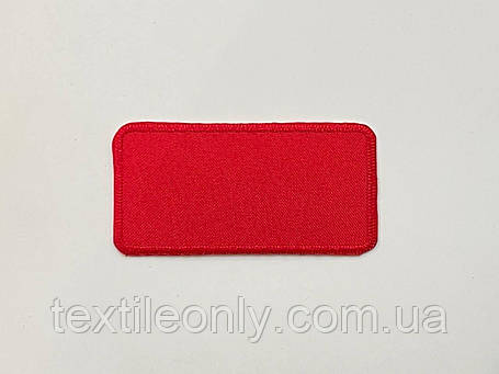Нашивка Прямокутник 85х42 мм червоний, фото 2