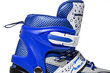 Блискучі ролики сині з регульованим розміром Happy1 Blue, фото 5