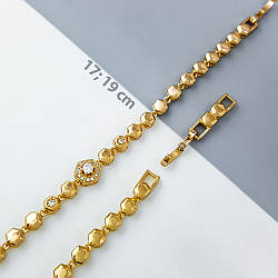 Позолочений Браслет Соти з цирконієм р.17, р.19, медзолото Xuping