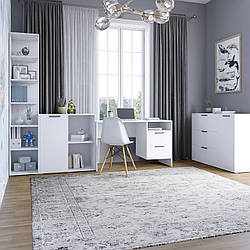 Сучасна модульна біла стінка в дитячу кімнату з письмовим столом для дівчинки хлопчика ЛДСП Краш Ліон
