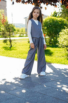 Шкільна форма для дівчинки жилет і брюки рр.122, 128, 134, 140, 146 , 152